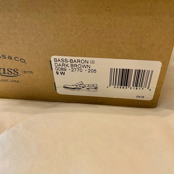 NWT G.H. Bass & Co. Brown Leather Slip-On Loafers Boat Shoes - Picture 3 of 8